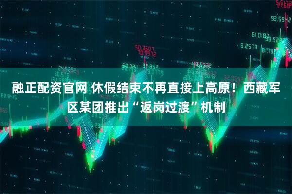融正配资官网 休假结束不再直接上高原！西藏军区某团推出“返岗过渡”机制